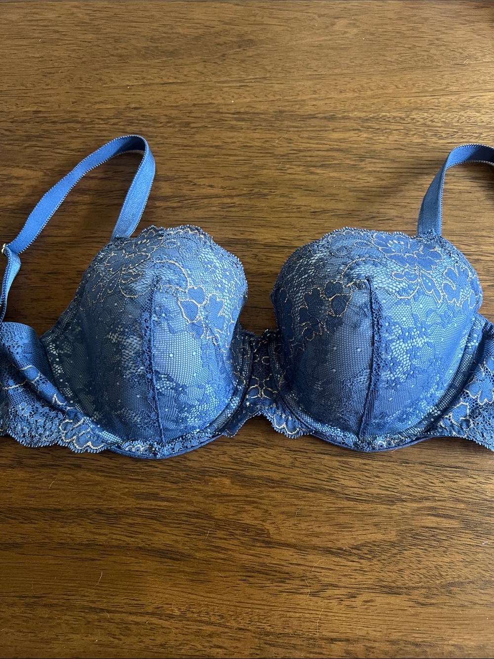 Victoria's Secret Blue Lace Underwire Balconette Bra